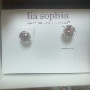 Lia Sophia Purple Stud Earrings - June